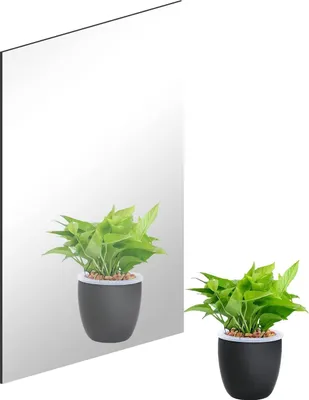 Zdjęcie produktu dla Lustro na ścianę płytki 30 x 21 cm, bez ramy, samoprzylepne, do łazienki, salonu