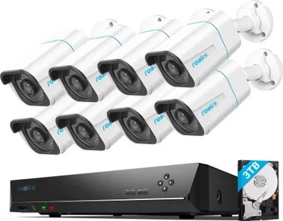 Produktbild von Súprava bezpečnostných kamier Reolink RLK16-810B8-A4K 8x RLC-810A + 1x NVR videorekordér 4TB HDD