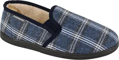 Produktbild von Dunlop - Herren Hausschuhe, Kariert DF2267 (43 EU) (Marineblau)