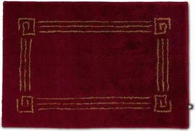 Produktbild von Rhomtuft Badteppich Olymp eckig 80 x 160 cm  Farbe  bordeaux-goldlurex