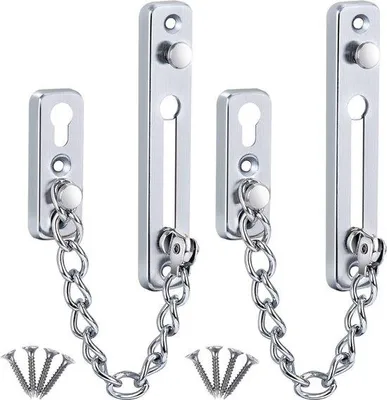 Immagine prodotto di Catene di sicurezza per porte, acciaio inossidabile, argento, in 2 pezzi