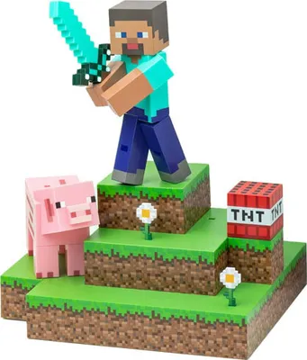 Immagine prodotto di Merc LUMINUM Minecraft Steve Diorama 30cm Paladone - Paladone - (Merchandise / Merch Lights/Mugs)