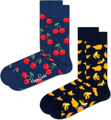Produktbild von Happy Socks Classic Cherrys Half Lange Socken 2 Paare Mehrfarbig EU 36-40 Mann Mehrfarbig EU 36-40