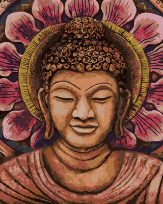 Zdjęcie produktu dla Zuty - Painting by Numbers - ORANGE BUDDHA, 40x50 cm, bez ramy i bez płótna