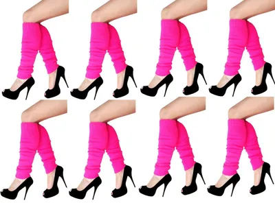 Produktbild von krautwear Damen Beinwärmer Stulpen Legwarmers Overknees gestrickte Strümpfe 80er Jahre 1980er Jahre, 8xpink, Einheitsgröße