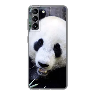 Produktbild von MuchoWow® Handyhülle Schutzhülle Hülle für Samsung Galaxy S21 Panda - Tier - Blätter Silikon Softcase Handy Hülle - Softcase