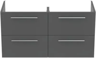 Produktbild von Waschtischunterschrank i.life B 1200x505x630mm, 4 Auszüge Quarzgrau matt 1200 x 505 x 630 mm, 4 Auszüge