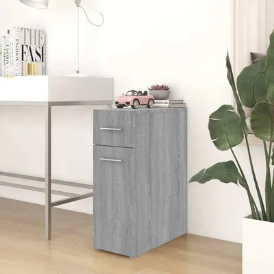 Produktbild von "SALE 2026"Apothekerschrank Grau Sonoma 20x45,5x60cm Holzwerkstoff DE318475 - Kommoden