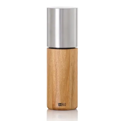 Productafbeelding van AdHoc MP821, peper- en zoutmolen, zilver, hout, keramiek, roestvrij staal, hout, 160 mm, 5 cm