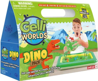 Produktbild von Zimpli Kids Dino-Spielset Gelli Worlds - Abenteuerliches Spielzeugpaket
