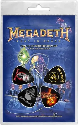 Produktbild von Megadeth Plektren-Set Rust in Peace multicolor Bands Nylon Standard