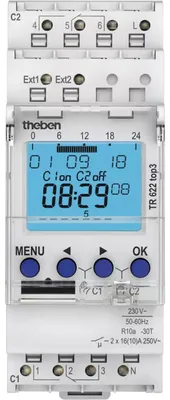 Produktbild von THEB Zeitschaltuhr digital TR622top3 24H/7T mit Gangreserve 2TE 2K 84SP