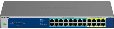 Produktbild von NETGEAR GS524UP, Unmanaged, Gigabit Ethernet (10/100/1000), Vollduplex, Power over Ethernet (PoE), Rack-Einbau