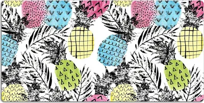 Produktbild von Schreibtischmatte Tischunterlage 100x50 cm Mauspad - Bunte Ananas