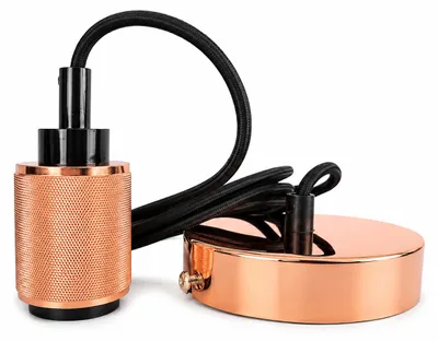 Produktbild von Pendelleuchte ETH Retro Lampenaufhängung Lampenfassung E27 Metall Kupfer
