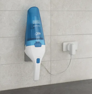 Obrázek produktu pro Black & Decker WDC115WA, Suché a mokré, 540 l/min, Bezsáčkové, Modrá, Bílá, 0,385 l, Baterie
