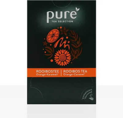 Produktbild von pure Rooibostee Orange und Karamell Tee 25 Portionen