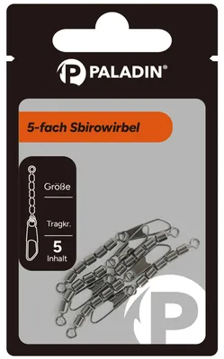 Produktbild von Paladin 5-fach Sbirowirbel - 5 Forellenwirbel, Größe:Gr. 10, Tragkraft:16kg