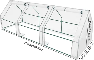 Produktbild von Balkon-Gewächshaus - Mini-Gewächshaus - Transparente PE-Abdeckung - Frostschutz - Für Gemüse und Kräuter - Pflanzenpflege