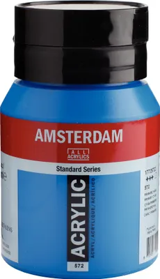 Produktbild von Amsterdam Standard Series Acrylfarbe Flasche 500 ml Primärzyan 572