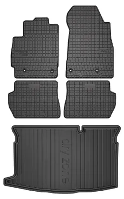Obrázok produktu pre Gumové autokoberce SolidPRO + vaňa kufra DryZone pre: Mazda 2 II 2007-2014 hatchback 5 ks