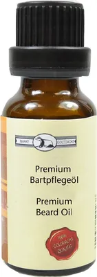 Produktbild von Golddachs Premium-Bartpflegeöl in Glasflasche