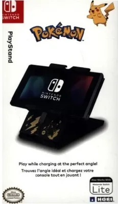 A promotional image for a Nintendo Switch PlayStand with a Pokemon theme.