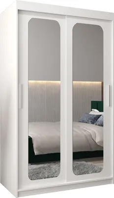 Produktbild von MEBLE KRYSPOL Promo 3120 Schlafzimmerschrank zwei Schiebetüren - Mattweiß