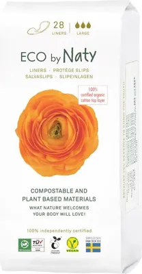 Obrázok produktu pre Eco by Naty, Podpaski, 28 sztuk (PRODUKT Z NIEMIEC)