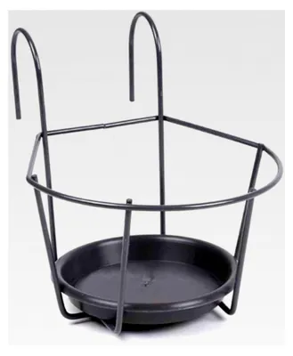 Produktbild von Blumentopfhalter, 16 cm Durchmesser zum Einhängen, grau