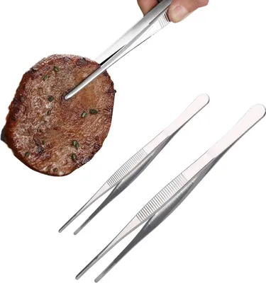 Produktbild von Edelstahl Grillzangen - Zum Kochen und Grillen - 2 Stück - 20 cm und 30 cm