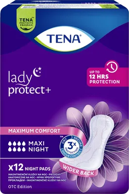 Produktbild von Tena Lady Maxi Night Anatomische Einlagen 12 Stk.