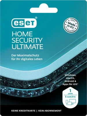 Produktbild von ESET HOME Security Ultimate 5U 1Y Produktkarten