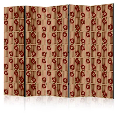 Immagine prodotto di Pannello divisorio a 5 ante, stampato su un solo lato, pieghevole, design astratto e stile retrò, dimensioni 225 cm x 172 cm