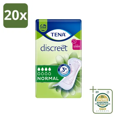 Produktbild von 20 x TENA Discreet Normal Inkontinenzvorlagen bei leichtem bis mittlerem Urinverlust - Vorratspackung - 20 Stücke