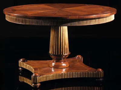 Image de Table de salle à manger antique marron, table design en bois, tables de salle à manger élégantes