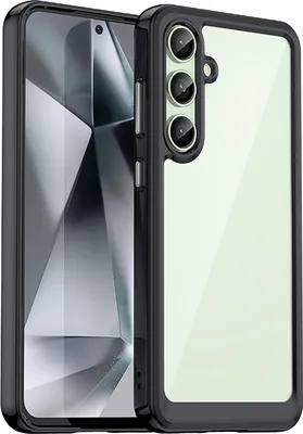 Immagine prodotto di Custodia per Samsung Galaxy S24 FE trasparente, protettiva in silicone TPU antiurto nero