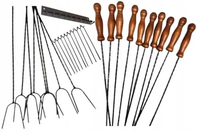 Produktbild von Mi-Met Feuerholz-Spieße 140 cm 10 Stück mit Zubehör