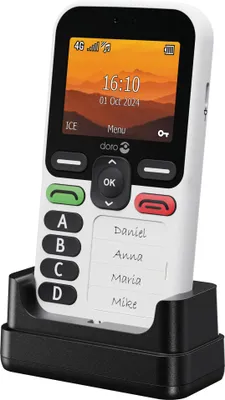 Produktbild von Doro Leva X10, Balken, Single SIM, 6,1 cm (2.4"), 2 MP, 1150 mAh, Graphit