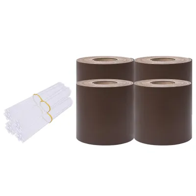 Zdjęcie produktu dla vidaXL Parawan ogrodowy 4 szt. PVC 35x0,19 m Brązowy