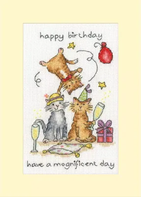 Immagine prodotto di Bothy Threads confezione di biglietti d'auguri per il ricamo a punto croce "Grande giorno", schema di conteggio, XGC60, 10x16cm