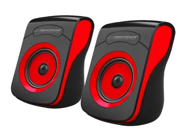 Produktbild von Esperanza Speakers 2.0 USB FLAMENCO black-red