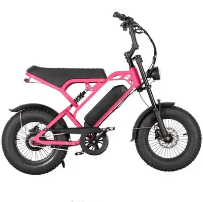 Produktbild von V20 Pro Mini - E-Fatbike inkl. Kettenschloss - 16 Zoll - 250W Motor - 40 km Reichweite - 7-Gang - Hydraulische Scheibenbremsen - 468Wh Akku - Tiefeinsteiger - Rosa