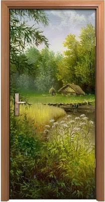 Produktbild von Dekorative Tür Wandaufkleber Foto Wald Bäume Natur 75x205