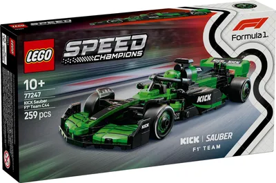 Image de LEGO Speed Champions F1 Car KICK Sauber Team C44, Modèle réduit de voiture pour 10 ans, jouet à construire pour les enfants, idée cadeau pour garçons et filles, 77247