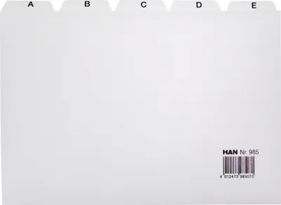 Produktbild von HAN Karteiregister A-Z PP A5 quer grau 25-teilig