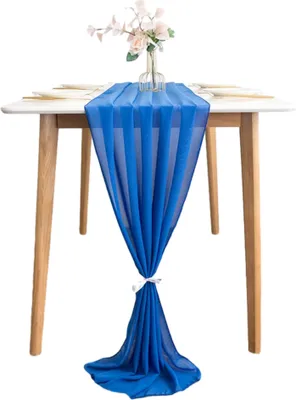 Produktbild von Weiche Chiffon 70x305cm Romantische Tabelle Läufer, Herbst Thanksgiving Tabelle Läufer, Extra Lange Tablerunner