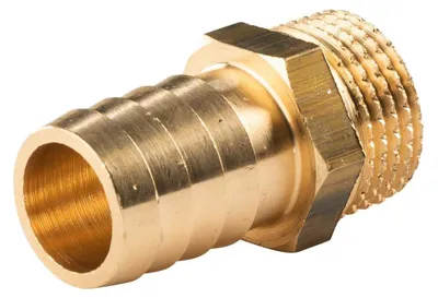 Produktbild von Messing Gewinde-Fitting Schlauchanschluss 1/2' AG (DN 15) Länge 16 mm - schwere Ausführung