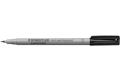 Zdjęcie produktu dla Foliopis zmywalny S czarny Lumocolor Staedtler