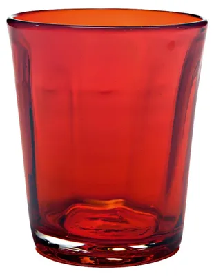 Immagine prodotto di Zafferano Set 6 Bicchieri Tumbler Serie Bei in vetro colorato rosso, lavorazione artigianale a mano volante, design raffinato per la tavola quotidiana